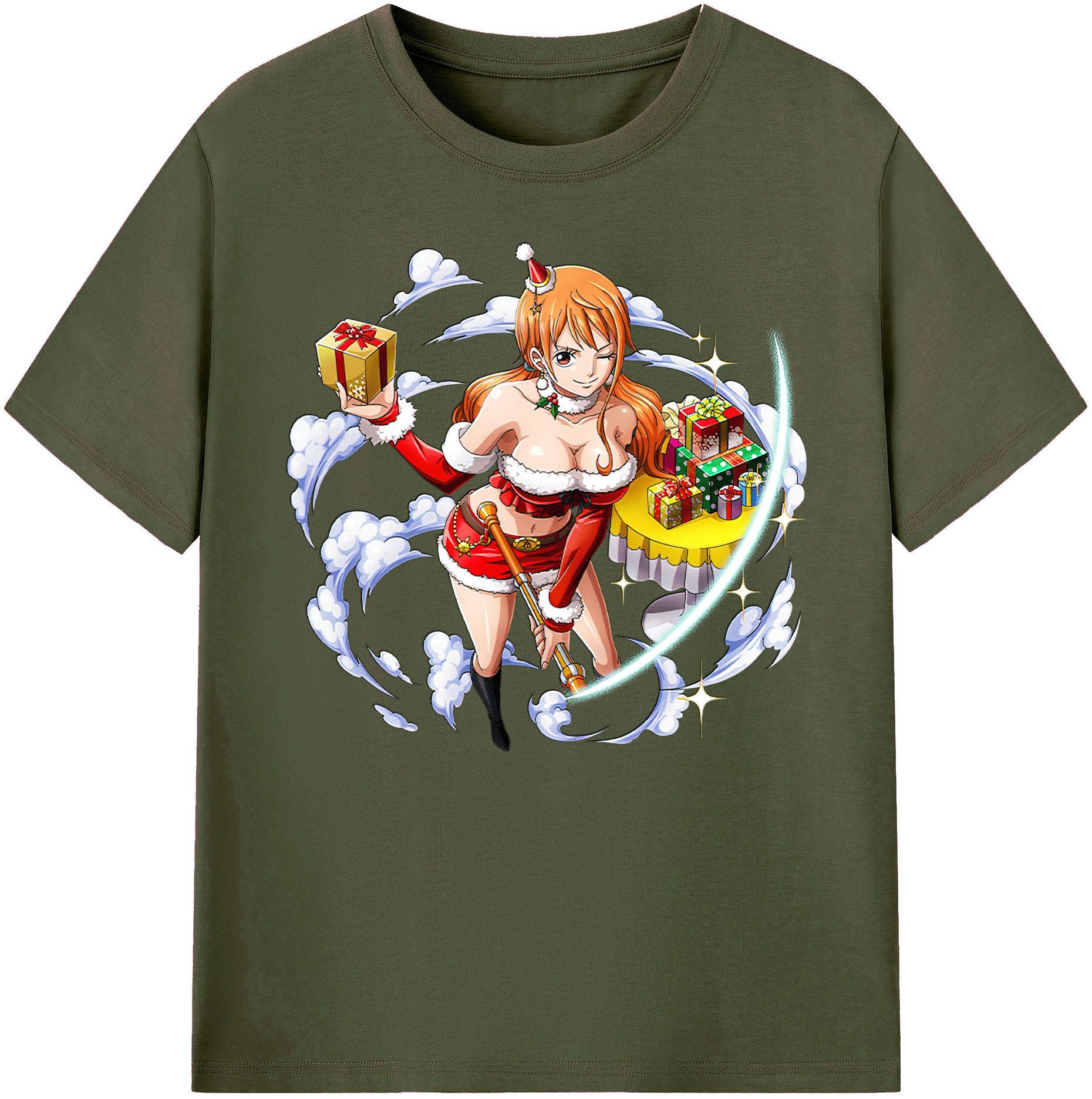 （画像用） ワンピース ナミ ONE PIECE Nami 綿100％ メンズ半袖Tシャツ｜肌触りやわらか＆通気性